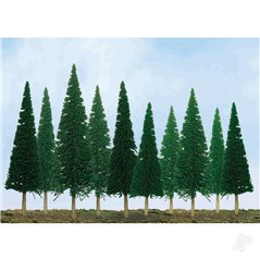 JTT Scenic Pine, 1in to 2in, Z-Scale, (55 per pack)