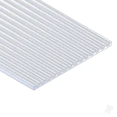 Evergreen 6x12in (15x30cm) Board & Batten Sheet .040in (1.0mm) Thick .075in Spacing (1 Sheet per pack)