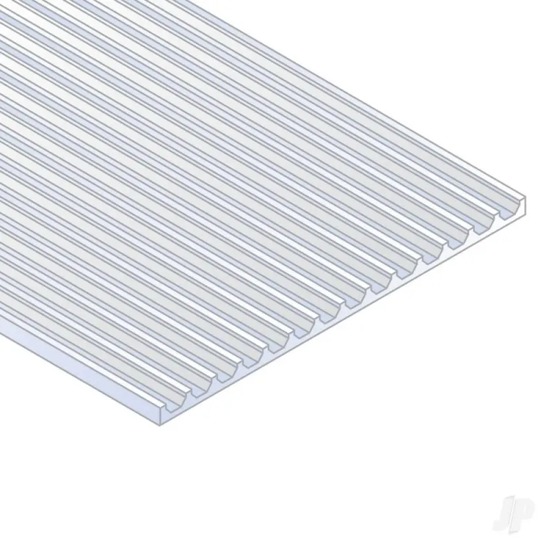 Evergreen 6x12in (15x30cm) Board & Batten Sheet .040in (1.0mm) Thick .075in Spacing (1 Sheet per pack)