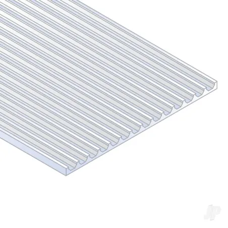 Evergreen 6x12in (15x30cm) Board & Batten Sheet .040in (1.0mm) Thick .100in Spacing (1 Sheet per pack)