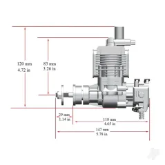 Stinger Engines 10cc Petrol 2-Stroke Single Cylinder Side Exhaust Stinger Engine