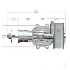 Stinger Engines 10cc Petrol 2-Stroke Single Cylinder Rear Exhaust Stinger Engine