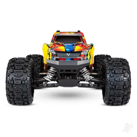 Traxxas Solar Flare Hoss 4X4 VXL 1:10 4WD Brushless Electric Monster Truck (+ TQi 2-ch, TSM, Self-Righting, VXL-3S, Velineon 540