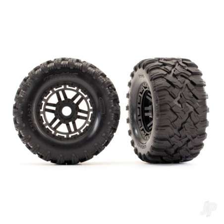 Traxxas Tyres and Wheels, Assembled Glued Maxx All-Terrain Tyres (2 pcs)
