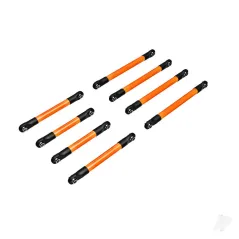 Traxxas Suspension link set, 6061-T6 aluminium (orange-anodised) (includes 5x53mm front lower links (2), 5x46mm front upper link