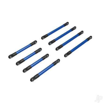 Traxxas Suspension link set, 6061-T6 aluminium (blue-anodised) (includes 5x53mm front lower links (2), 5x46mm front upper links 