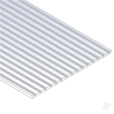Evergreen 12x24in (30x60cm) V-Groove Siding Sheet .040in (1.0mm) Thick .100in Spacing (1 sheet per pack)