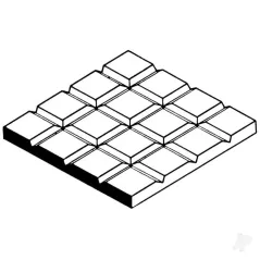Evergreen 6x12in (15x30cm) Square Tile Sheet .040in (1.0mm) Thick 1/16x1/16in Spacing (1 Sheet per pack)