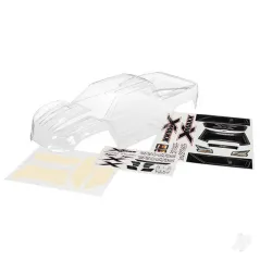 Traxxas Body, X-Maxx (clear, trimMedium, requires painting) / window masks / decal sheet