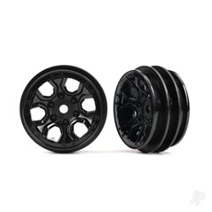 Traxxas Wheels, 1.0in (black chrome) (2)
