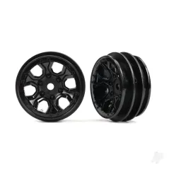 Traxxas Wheels, 1.0in (black chrome) (2)