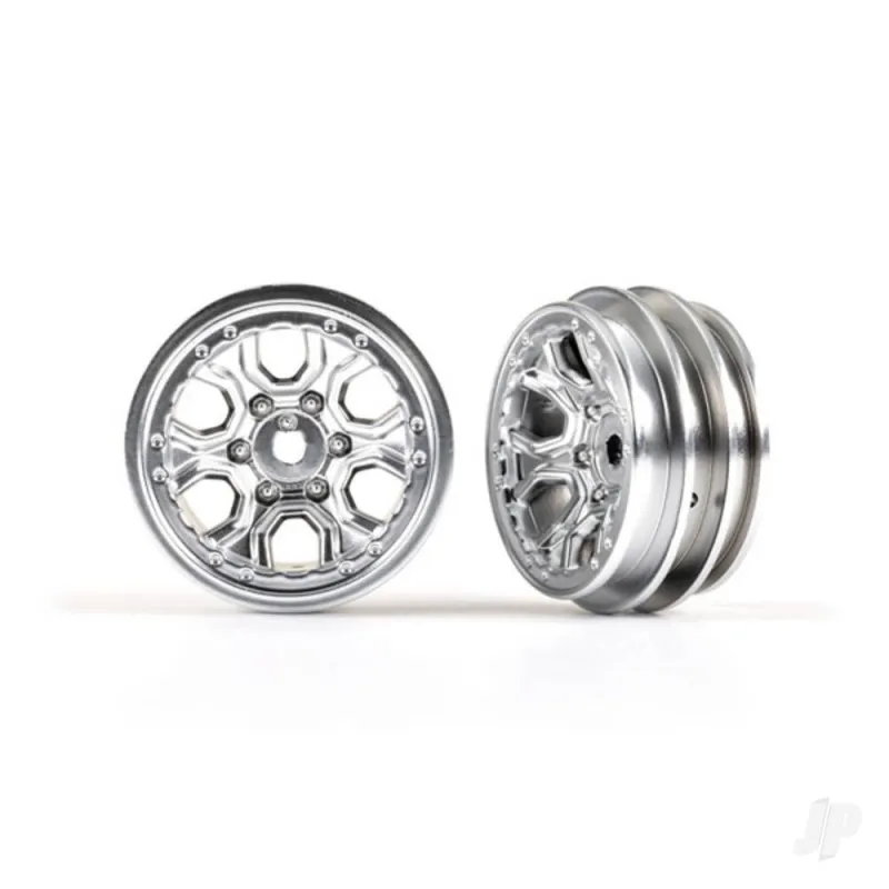 Traxxas Wheels, 1.0in (statin chrome) (2)
