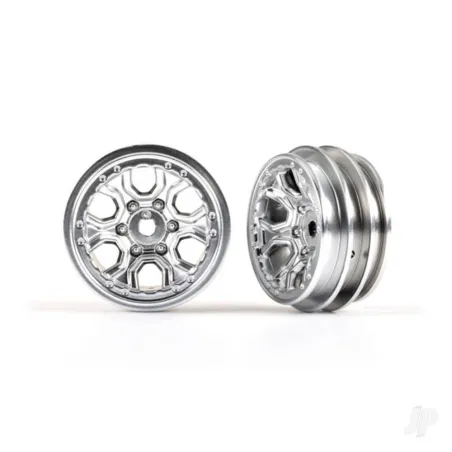 Traxxas Wheels, 1.0in (statin chrome) (2)
