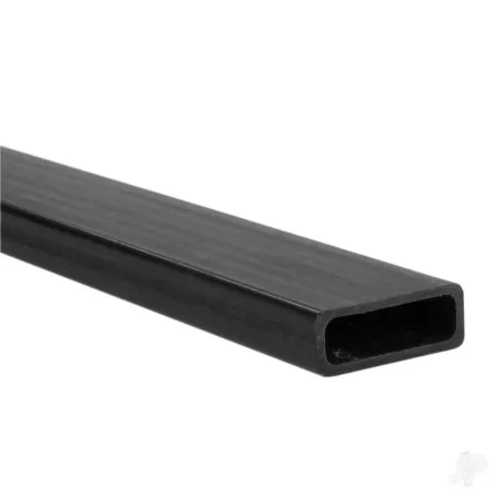 JP 6.3m x 13.2mm 1m Carbon Fibre Rectangular Tube, 0.9mm Wall