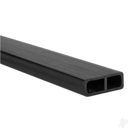 JP 6mm x 16mm 1m Carbon Fibre Rectangular Tube, 0.7mm Wall