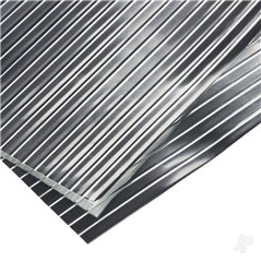 K&S .002in Thick .187in Spacing 5x7in Crimped Aluminium Corrugated Sheet (2 pcs)