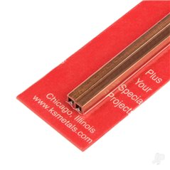 K&S 1/8in Copper Square Tube (12in long) (2 pcs)
