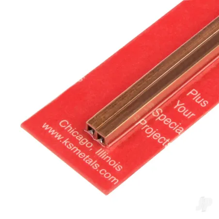 K&S 1/8in Copper Square Tube (12in long) (2 pcs)