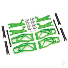 Traxxas Suspension kit, WideMaxx, Green (includes Front & Rear suspension arms, Front toe links, Rear shock springs)