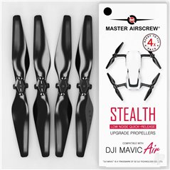 Master Airscrew 5.3x3.3 DJI Mavic Air STEALTH Upgrade Propeller Set, 4x Black