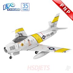 HSD Jets F-86 120mm EDF Foam Jet, Yellow Ribbon (PNP 12S)