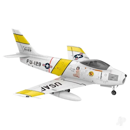 HSD Jets F-86 120mm EDF Foam Jet, Yellow Ribbon (PNP 12S)