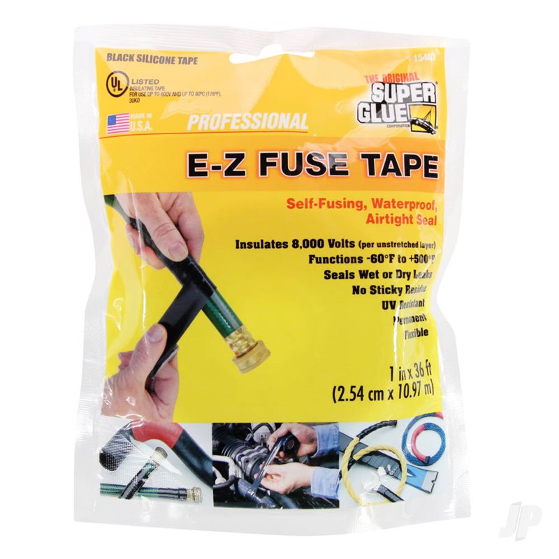 Super Glue E-Z Fuse Silicone Tape Black (1in x 36ft)