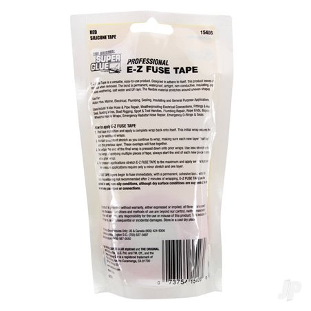 Super Glue E-Z Fuse Silicone Tape Red (1in x 10ft)
