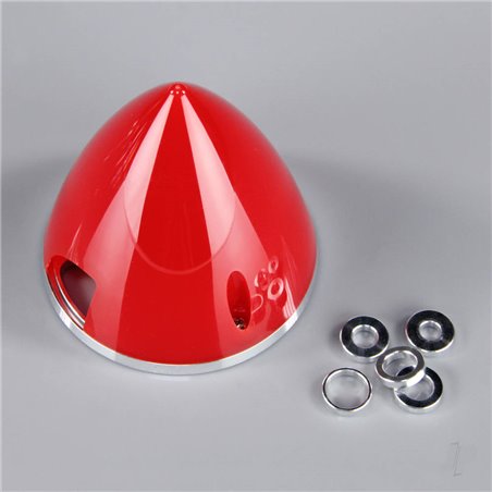 JP 51mm Red Spinner (with Aluminium Back Plate)
