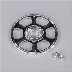 JP 38mm Chrome Look Spinner (with Aluminium Back Plate)