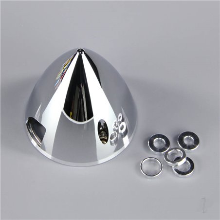 JP 57mm Chrome Look Spinner (with Aluminium Back Plate)