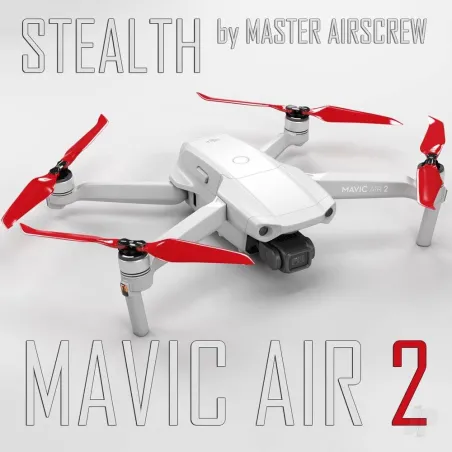 Master Airscrew MR-Mavic Air 2 -7.4x3.9 Prop Set x4 Red