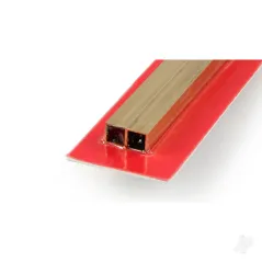 K&S 6mm Brass Square Tube .45mm Wall (300mm long)
