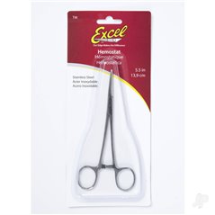 Excel 5in Curved Nose Stainless Steel Hemostats (Carded)