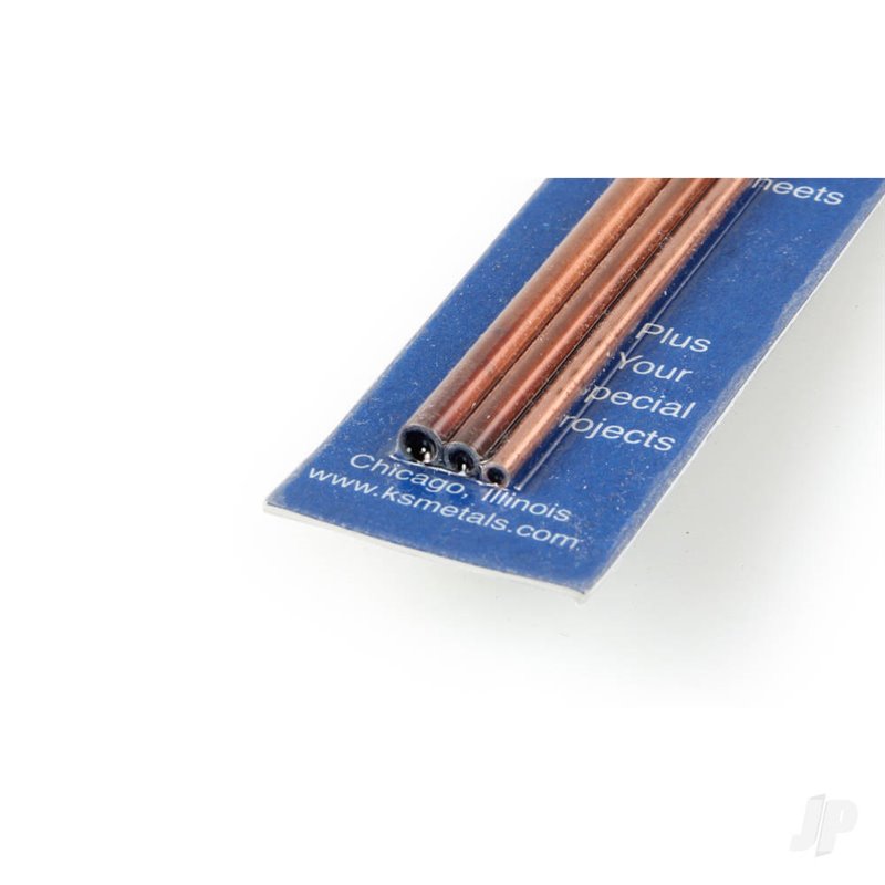 K&S 3/32, 5/32, 1/8 Soft Bendable Copper Tube (12in long) (3 pcs)