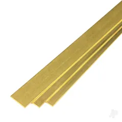 K&S 1/2in Brass Strip .025in Thick (12in long)