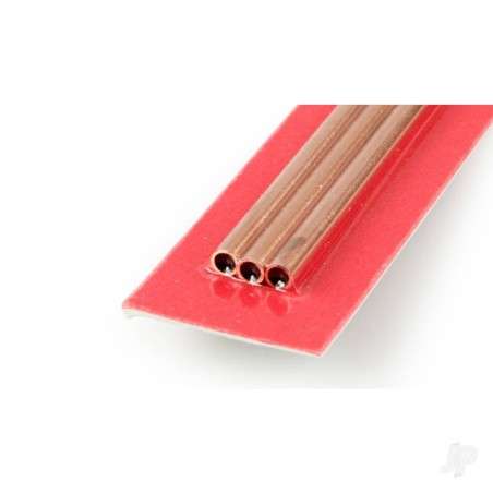 K&S 4mm Copper Round Tube, .36mm Wall (300mm long) (3 pcs)