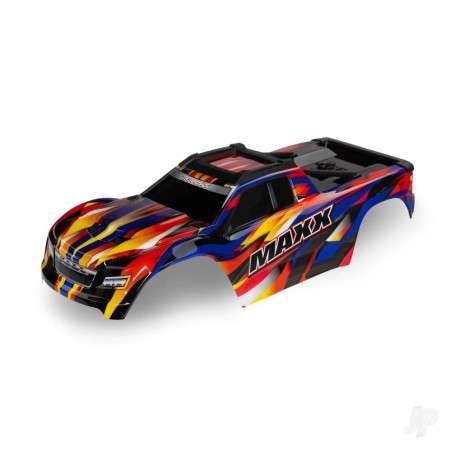 Traxxas Body, Maxx, yellow (painted, decals applied) (fits Maxx with extended chassis (352mm wheelbase))