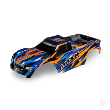 Traxxas Body, Maxx, orange (painted, decals applied) (fits Maxx with extended chassis (352mm wheelbase))