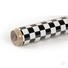 Oracover 2m ORACOVER Fun-4 Small Chequered, White + Black (60cm width)
