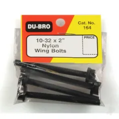 Dubro 1/4-20 x 3in Nylon Wing Bolts (4 pcs per package)