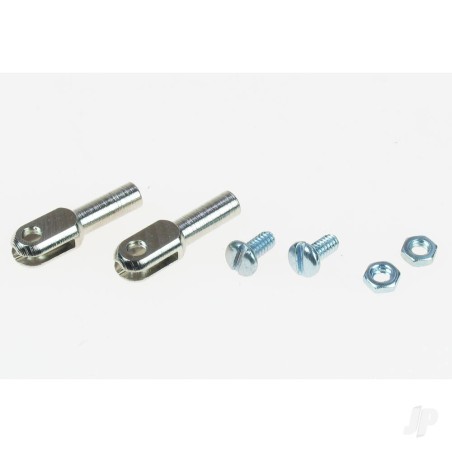 Dubro 4-40 Steel Solder Rod Ends (2 pcs per package)