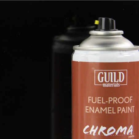 Guild Lane Chroma Enamel Fuelproof Paint Gloss Black (400ml Aerosol)