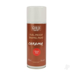 Guild Lane Chroma Enamel Fuelproof Paint Gloss Red (400ml Aerosol)