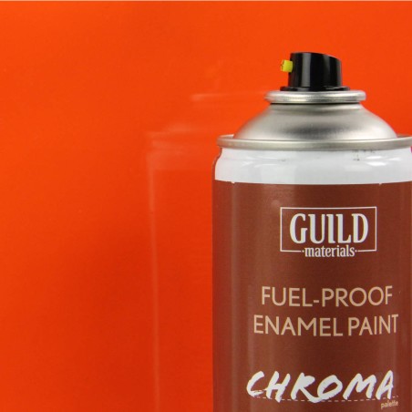 Guild Lane Chroma Enamel Fuelproof Paint Gloss Orange (400ml Aerosol)