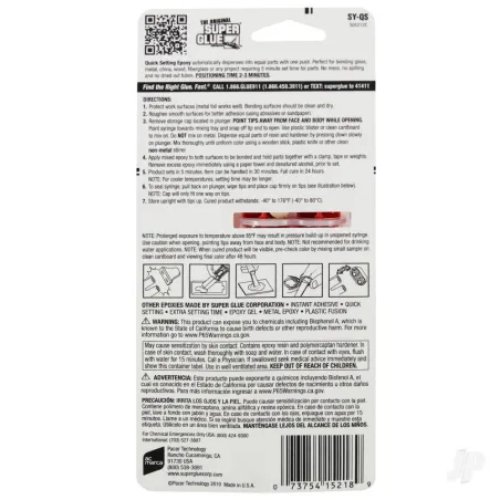 Super Glue 5 Minute Quick Setting Epoxy (1oz, 28.3g)