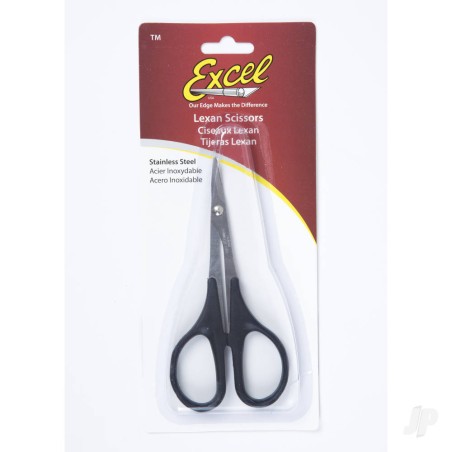 Excel 5.5in Lexan Stainless Steel Scissors, Curved (Carded)