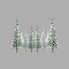 JTT Scenic Snow Pine, 6in to 10in, O-Scale, (12 per pack)