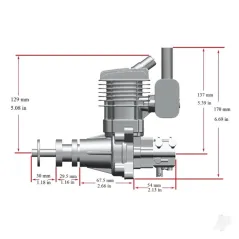 Stinger Engines 35cc Petrol 2-Stroke Single Cylinder Rear Exhaust Engine