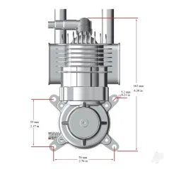 Stinger Engines 35cc Petrol 2-Stroke Single Cylinder Rear Exhaust Engine